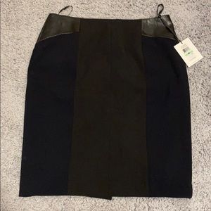 Calvin Klein Women's Petite Faux-leather Skirt